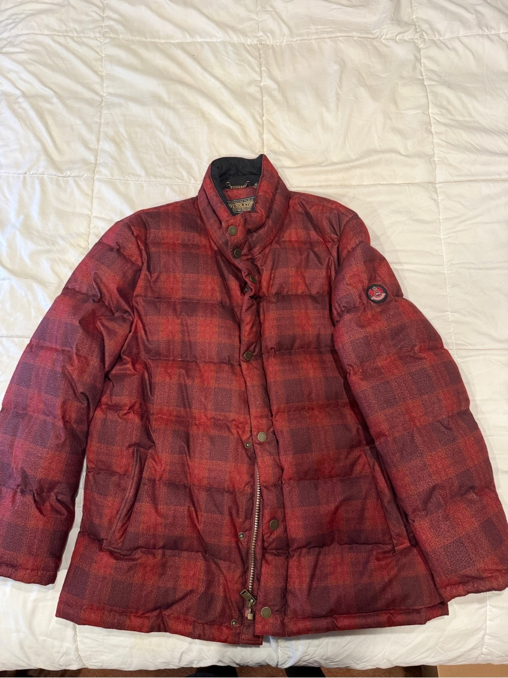 Men's Pendleton Red Plaid Puffer Jacket - Classic Insulated Coat